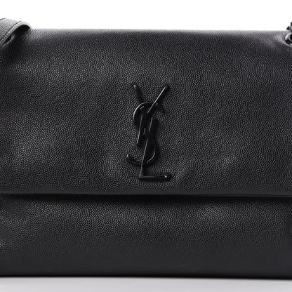 Saint Laurent Grain De Poudre Medium West Hollywood Monogram Fold-Over Black 8 of 19