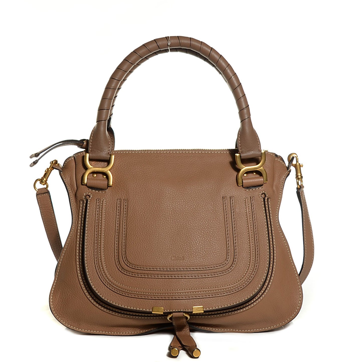 Calfskin Medium Marcie Satchel Nut