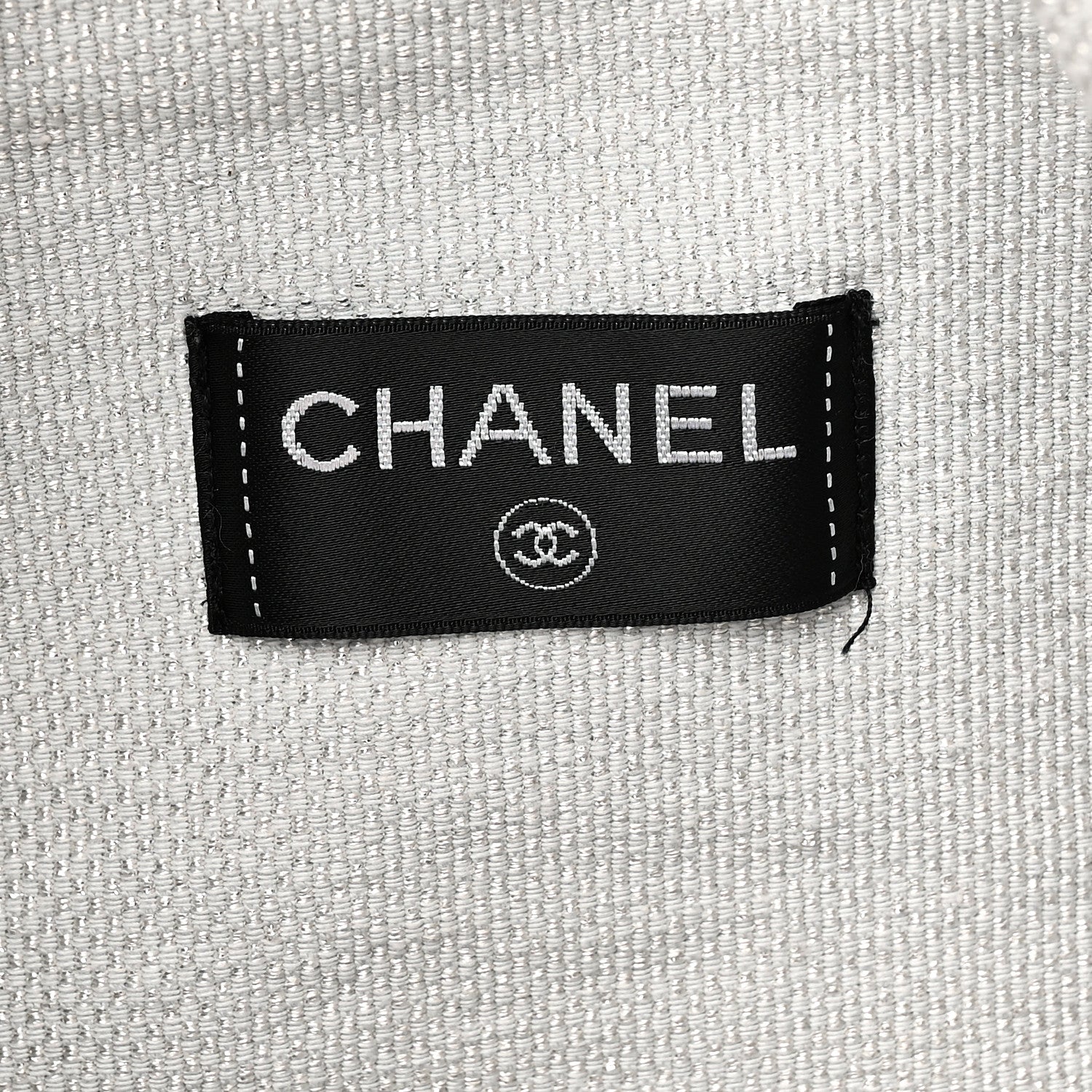 Chanel Terry Cotton CC Beach Tote Towel Set Light Grey 7 of 10