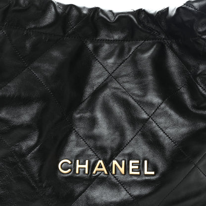 Chanel Shiny Calfskin Quilted Small Chanel 22 Black 9 of 11