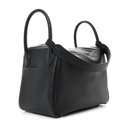 Hermes Taurillon Clemence Lindy 30 Black 3 of 10
