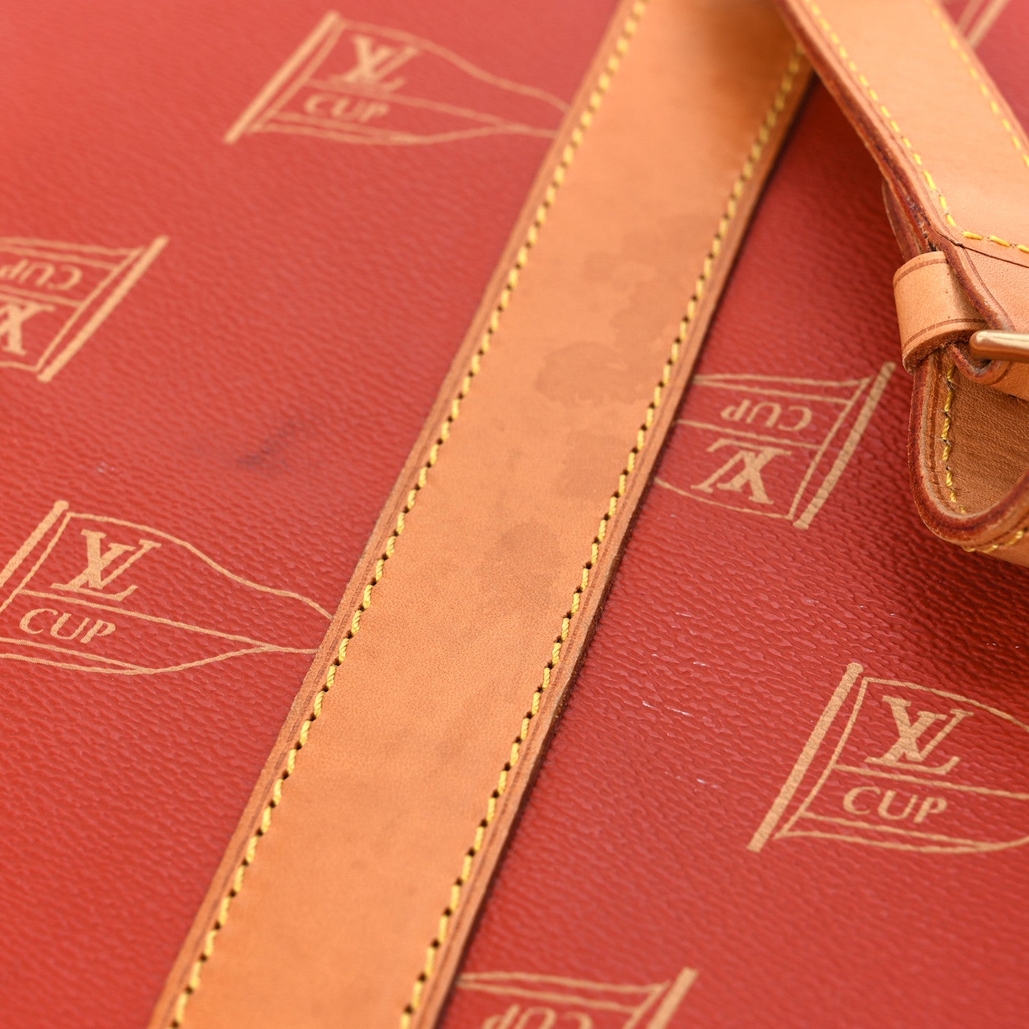 Louis Vuitton Coated Canvas Americas Cup Garment Bag Red 10 of 15