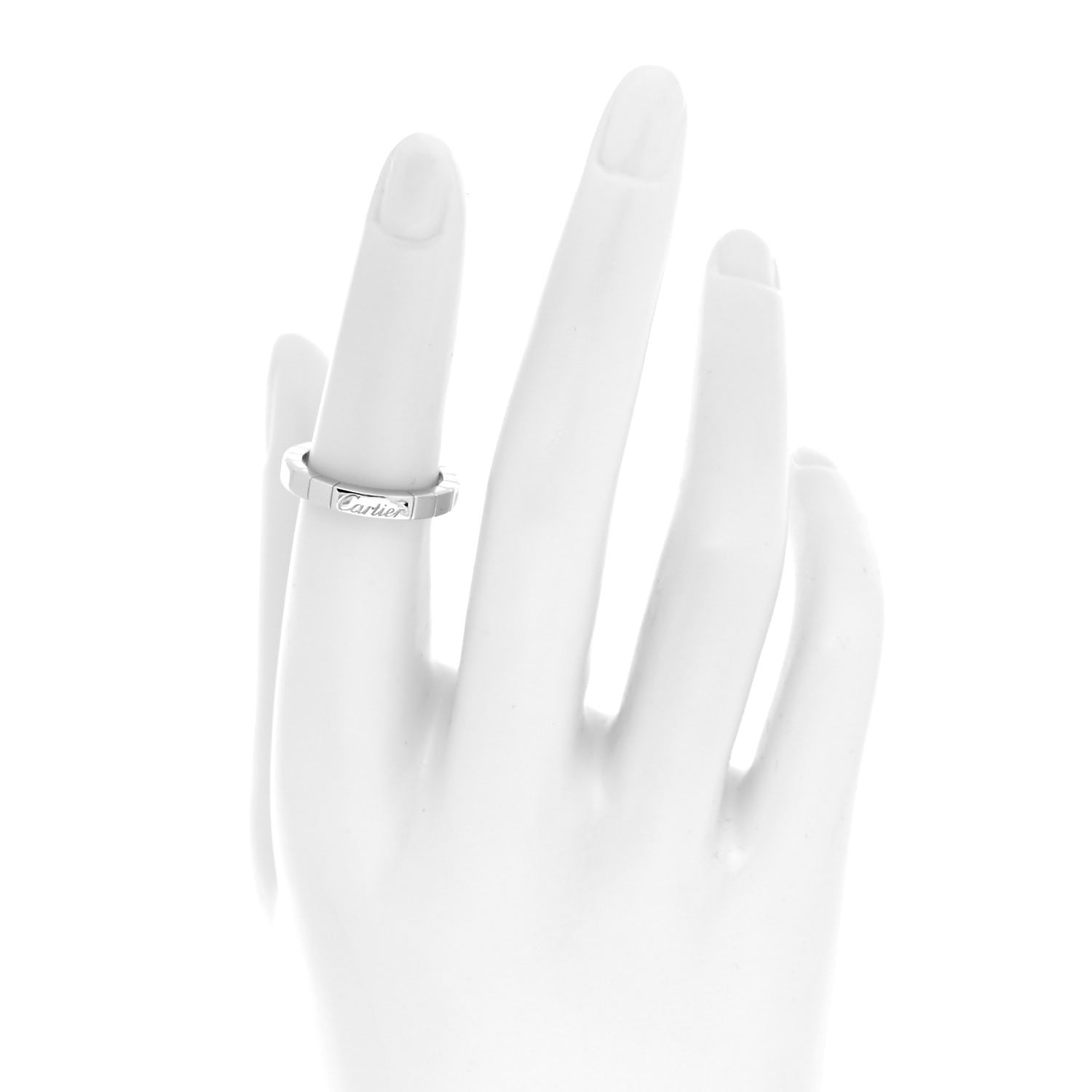Cartier 18K White Gold Lanieres Ring 51 5.75 2 of 4