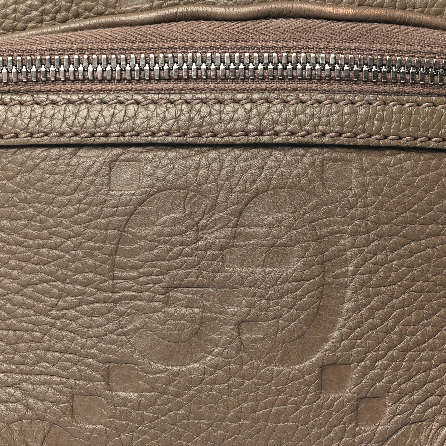 Piuma Calfskin Jumbo GG Embossed Small Belt Bag Good Taupe