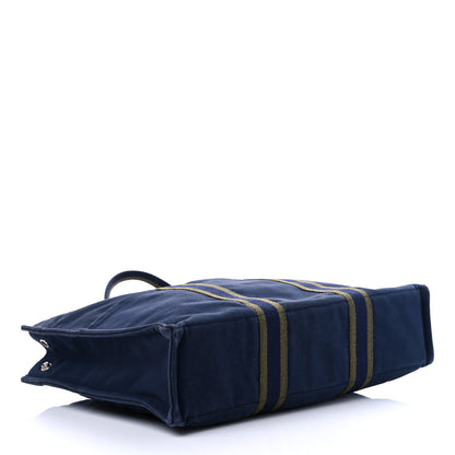 Hermes Canvas Herline GM Tote Navy 4 of 14