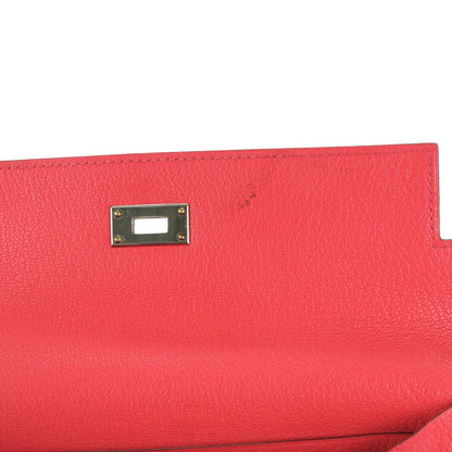 Hermes Chevre Mysore Kelly Longue Wallet Bougainvillea 7 of 11