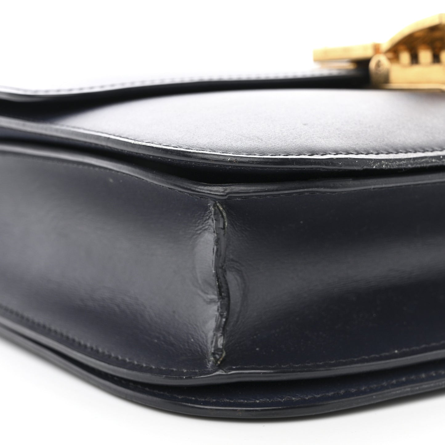 Box Calfskin Medium Classic Box Flap Bag Navy