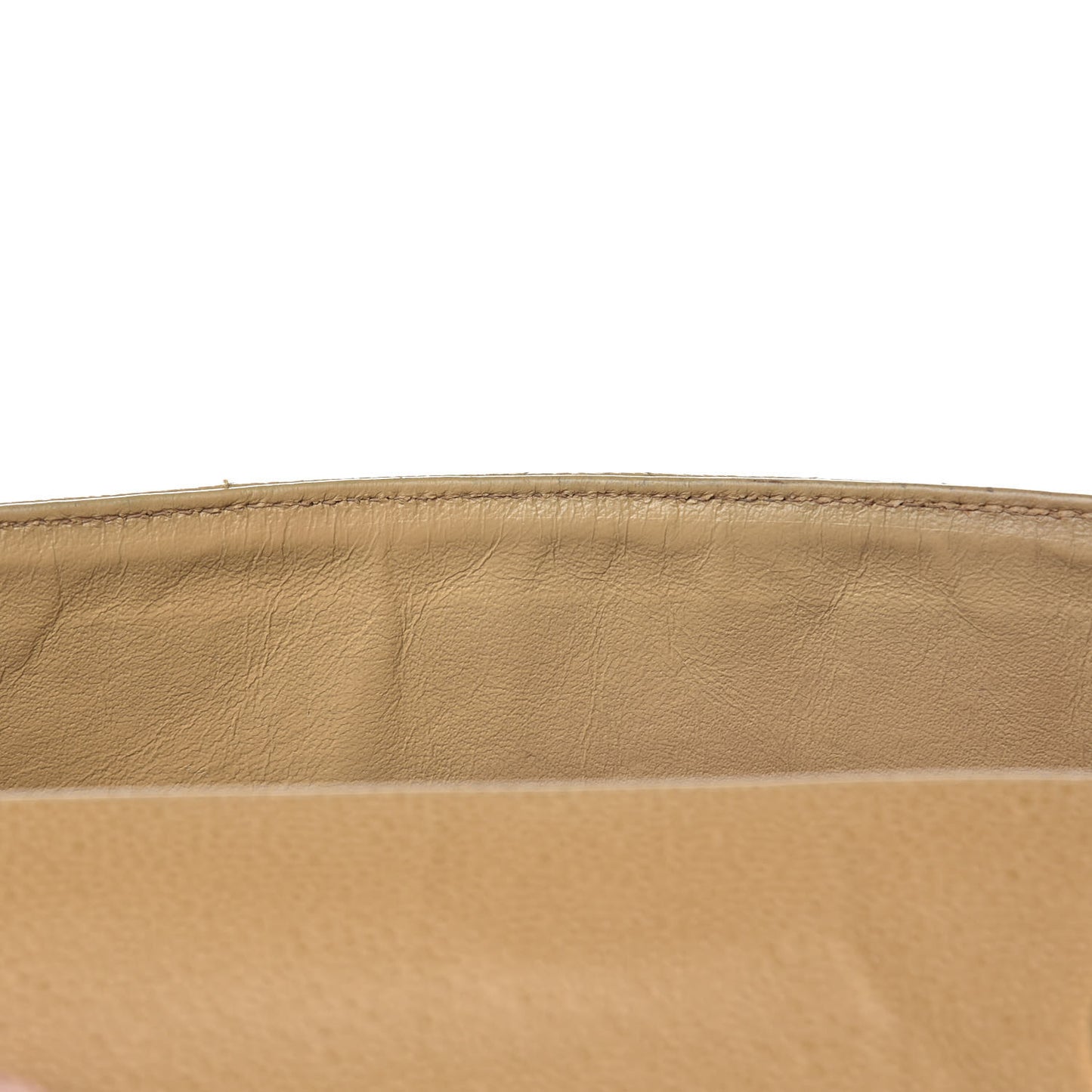 Caviar Quilted Jumbo Single Flap Beige