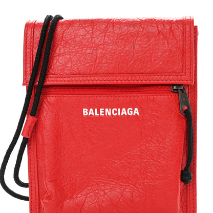Balenciaga Agneau Arena Small Explorer Crossbody Pouch Red 8 of 12