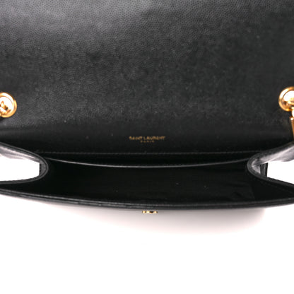 Saint Laurent Grain De Poudre Medium Classic Monogram Kate Satchel Black 5 of 11