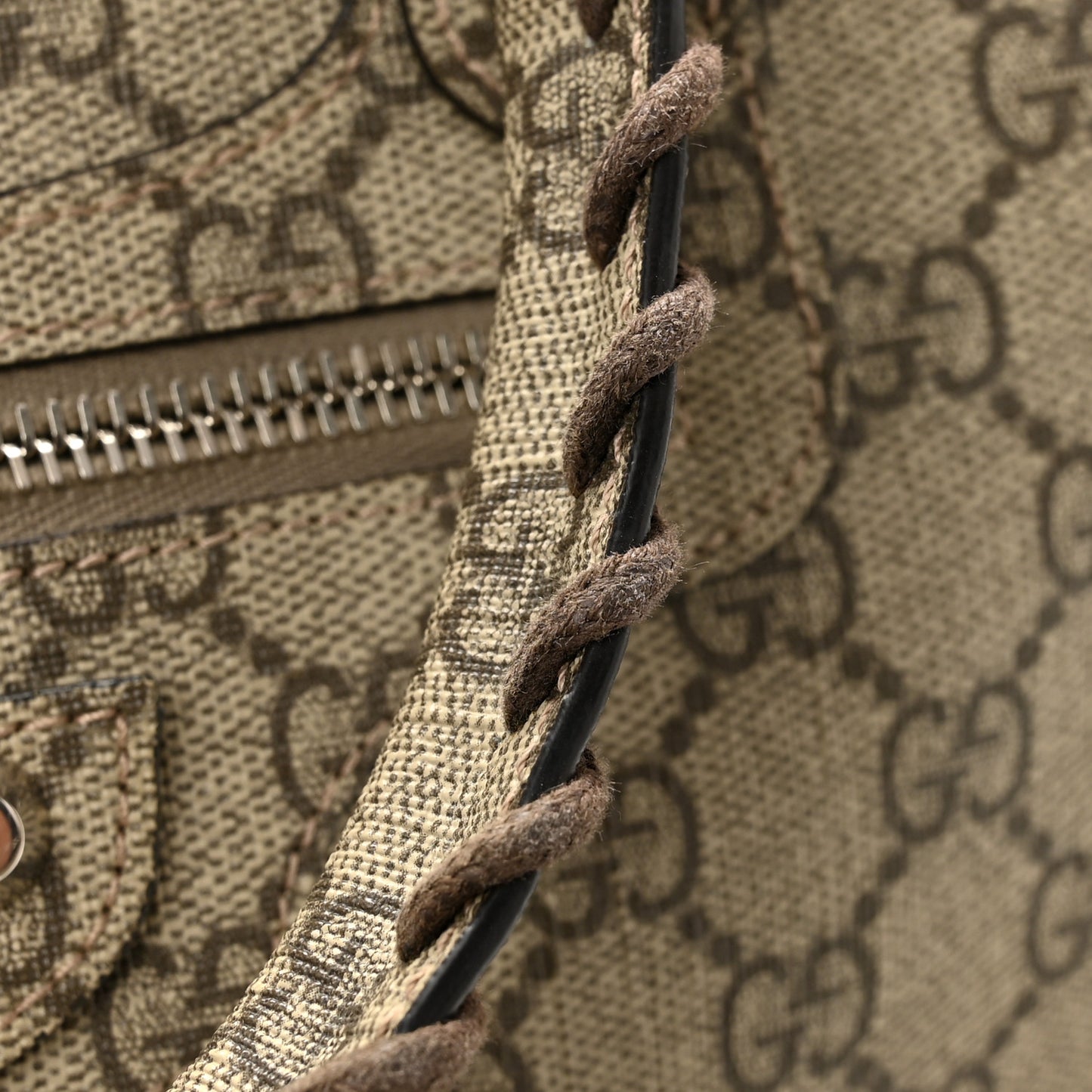 X GUCCI GG Supreme Monogram Neo Classic Silver Hardware City Beige Ebony