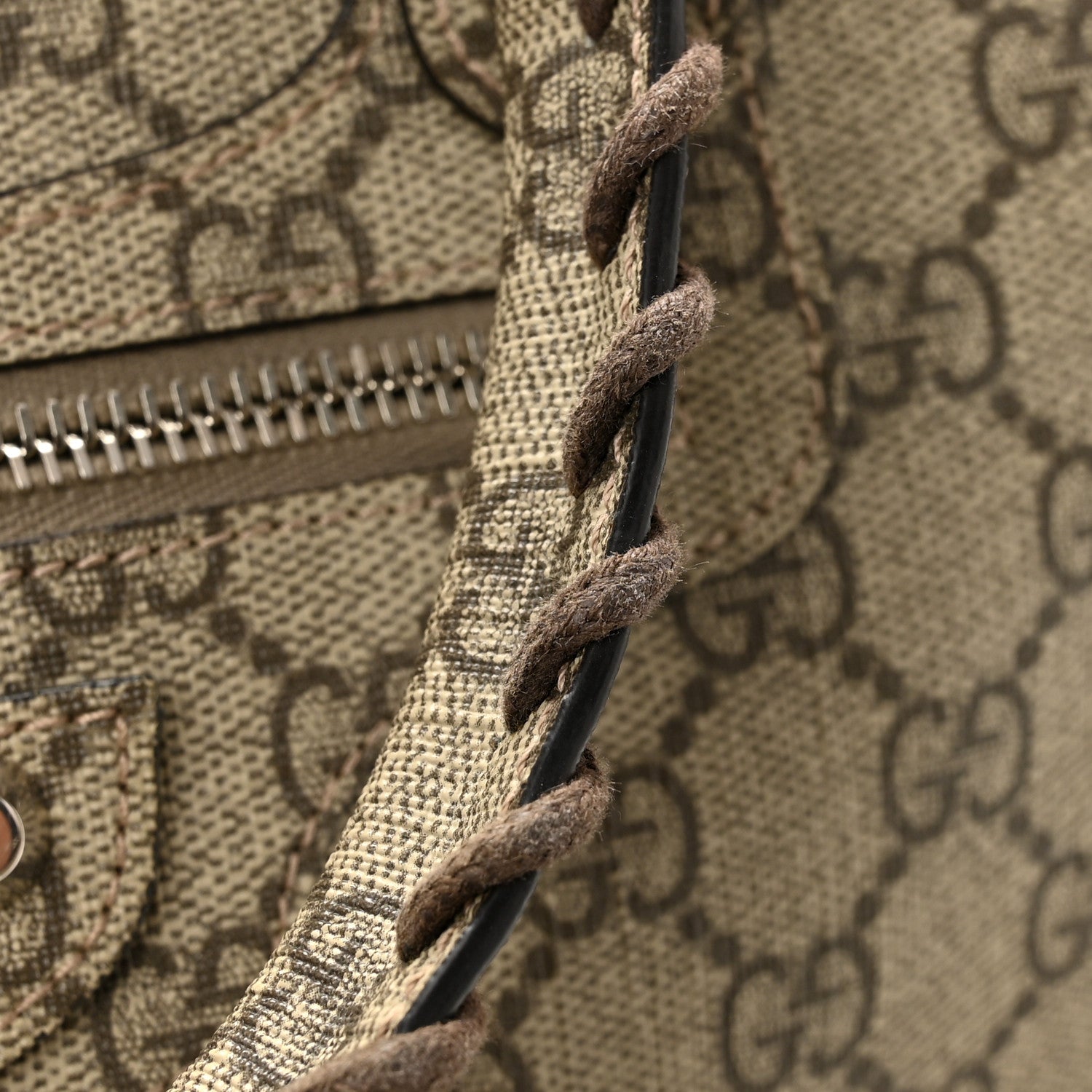 Balenciaga X GUCCI GG Supreme Monogram Neo Classic Silver Hardware City Beige Ebony 13 of 14