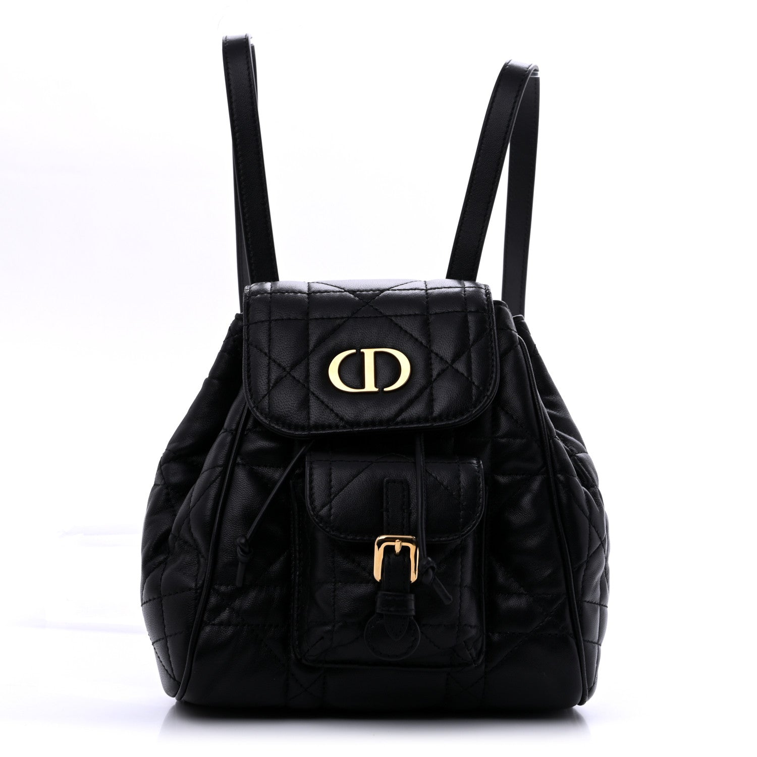 Christian Dior Lambskin Macrocannage Small Caro Backpack Black 1 of 12