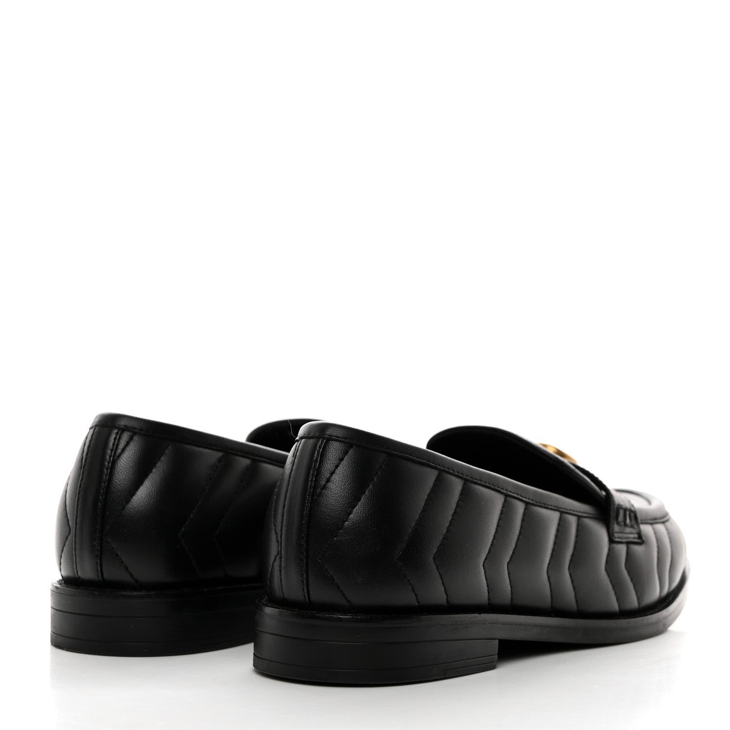Gucci Nappa Matelasse Double G Marmont Loafers 38.5 Black 4 of 9