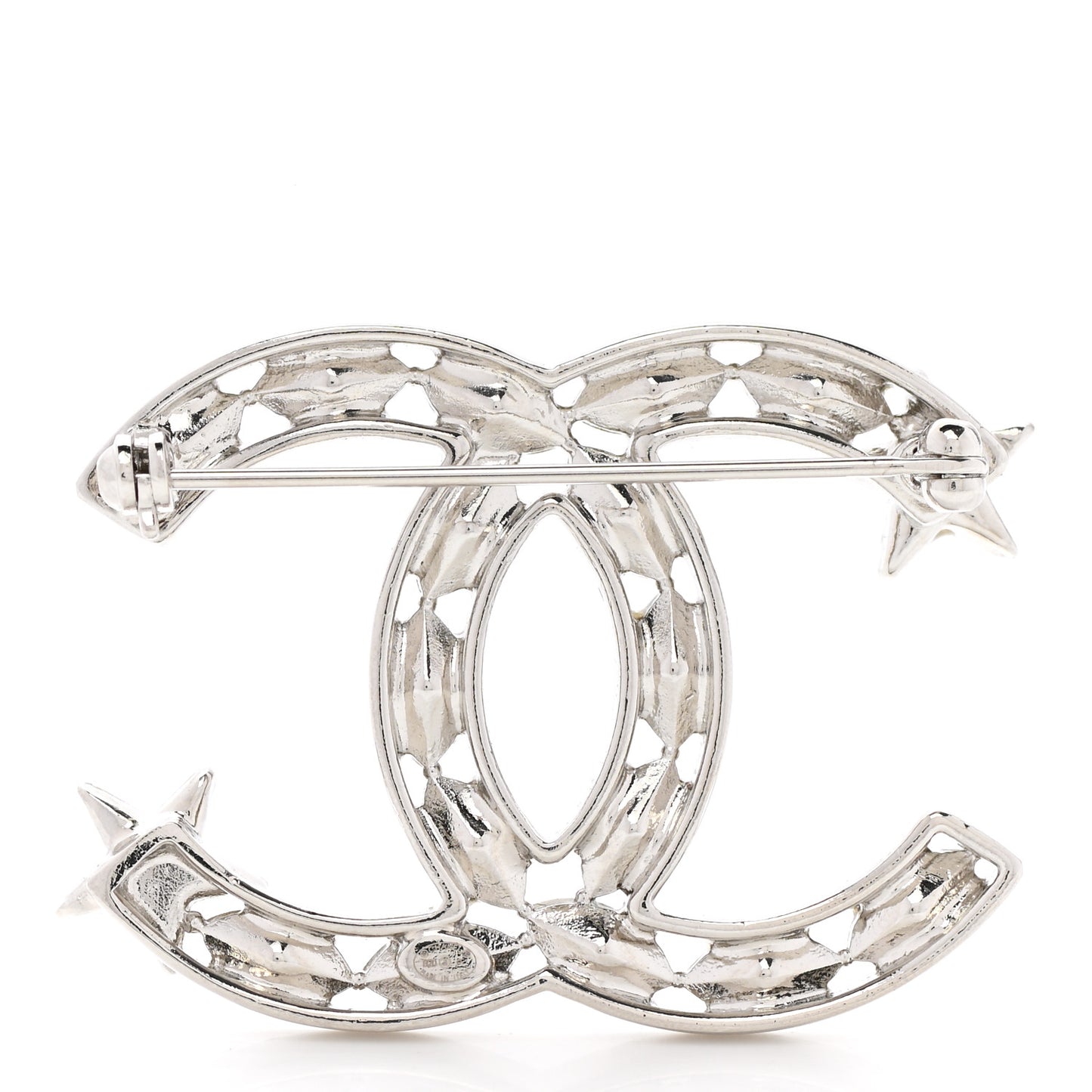 Crystal Starfall CC Brooch Silver