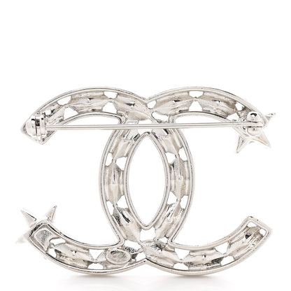 Chanel Crystal Starfall CC Brooch Silver 3 of 4