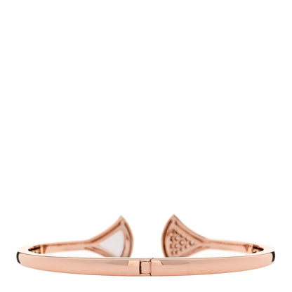 Bulgari 18K Rose Gold Diamond Mother of Pearl Divas Dream Bracelet 2 of 4