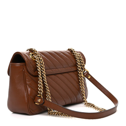 Gucci Azalea Calfskin Matelasse Diagonal Small GG Marmont Shoulder Bag Cuir 3 of 12