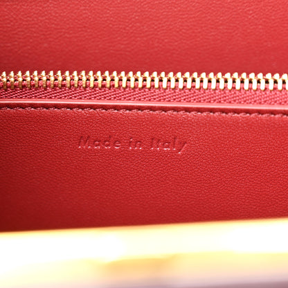 Celine Patina Box Calfskin Medium Clasp Bag Bordeaux 7 of 11