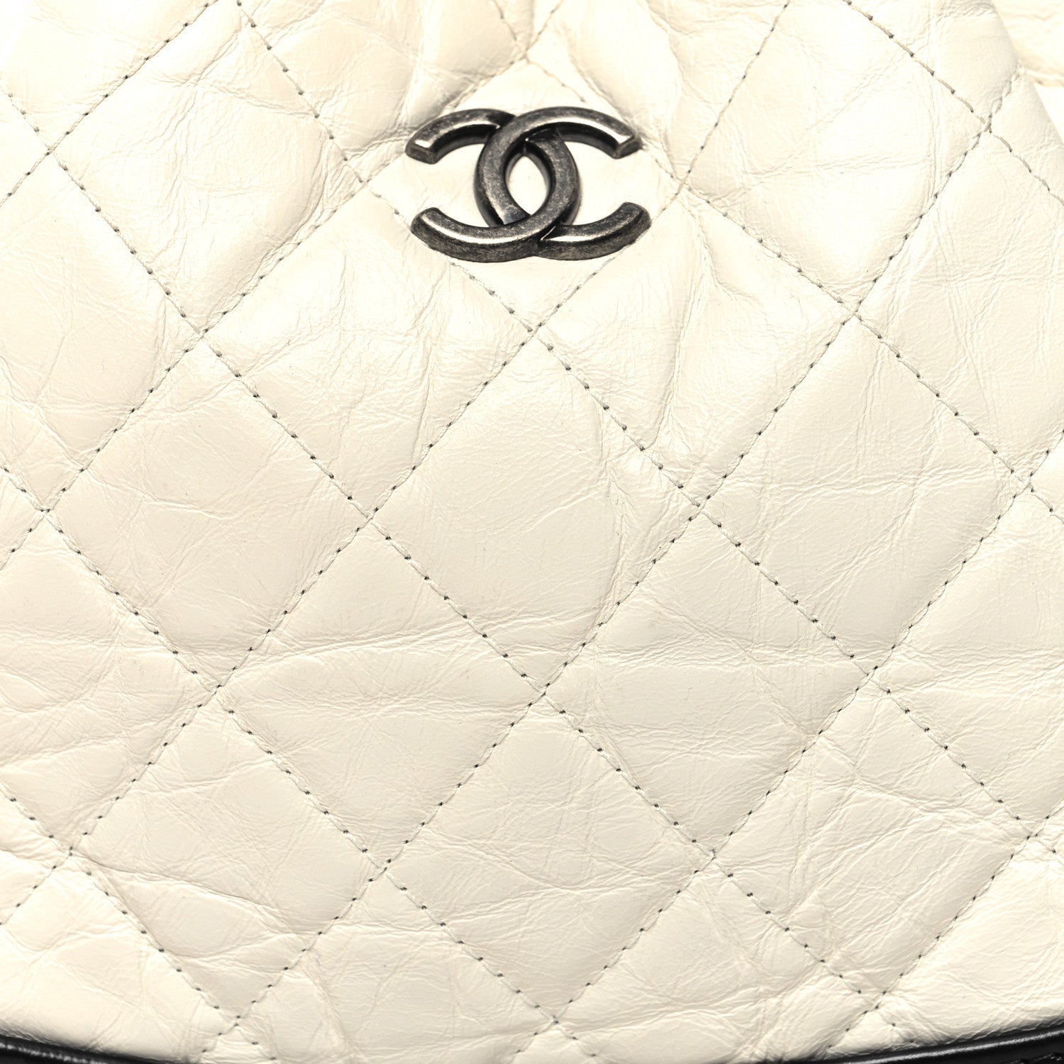 Chanel Aged Calfskin Quilted Small Gabrielle Backpack Black White 8 of 10