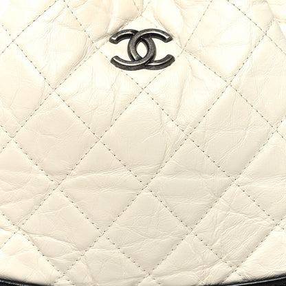 Chanel Aged Calfskin Quilted Small Gabrielle Backpack Black White 8 of 10