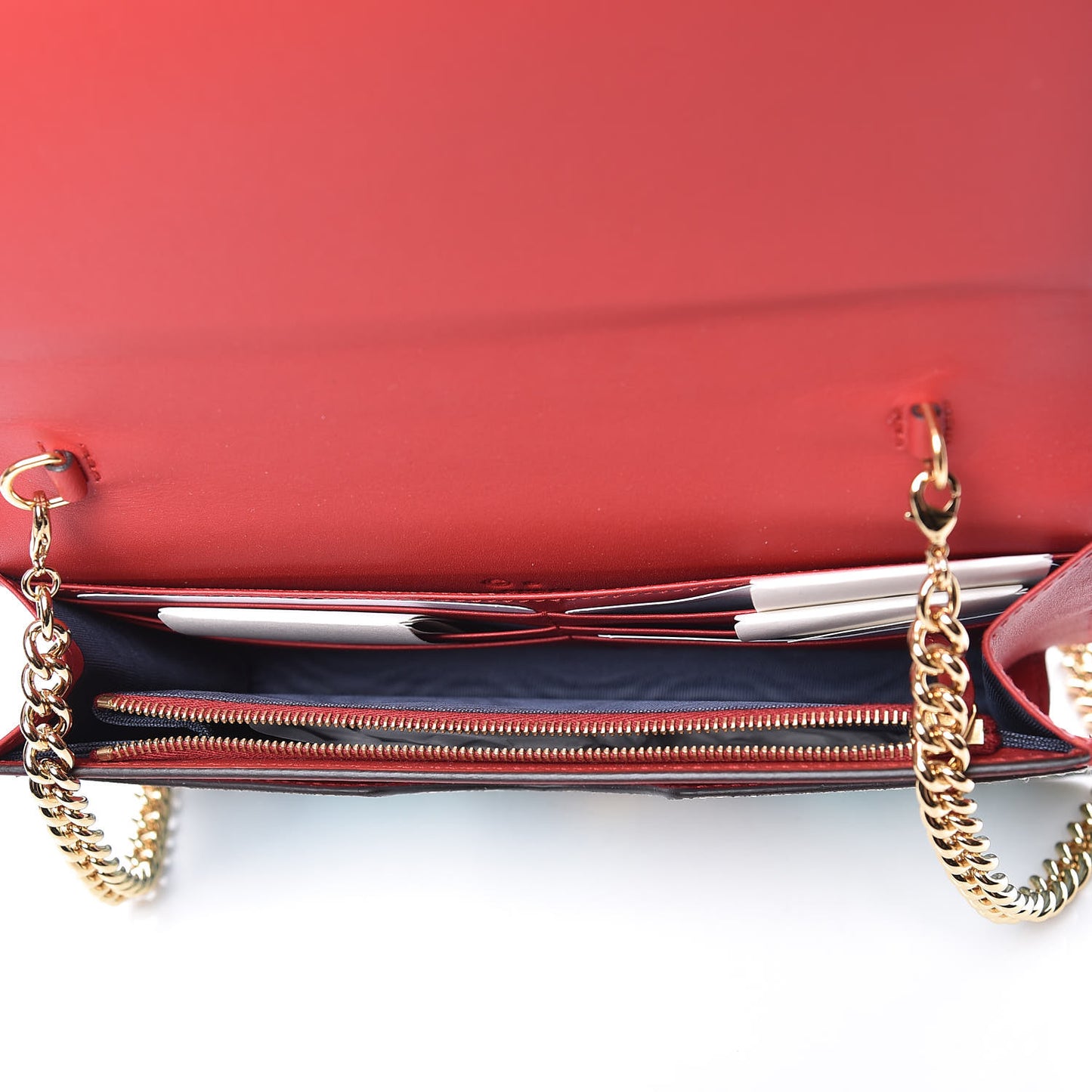 GG Supreme Monogram Blooms Chain Wallet Blue