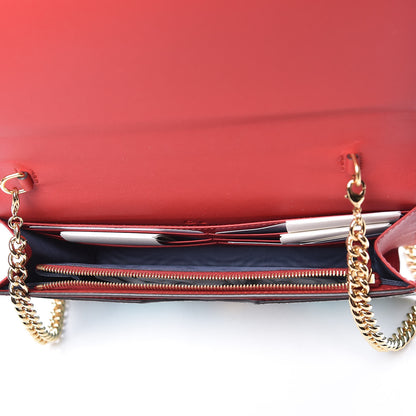 Gucci GG Supreme Monogram Blooms Chain Wallet Blue 7 of 9