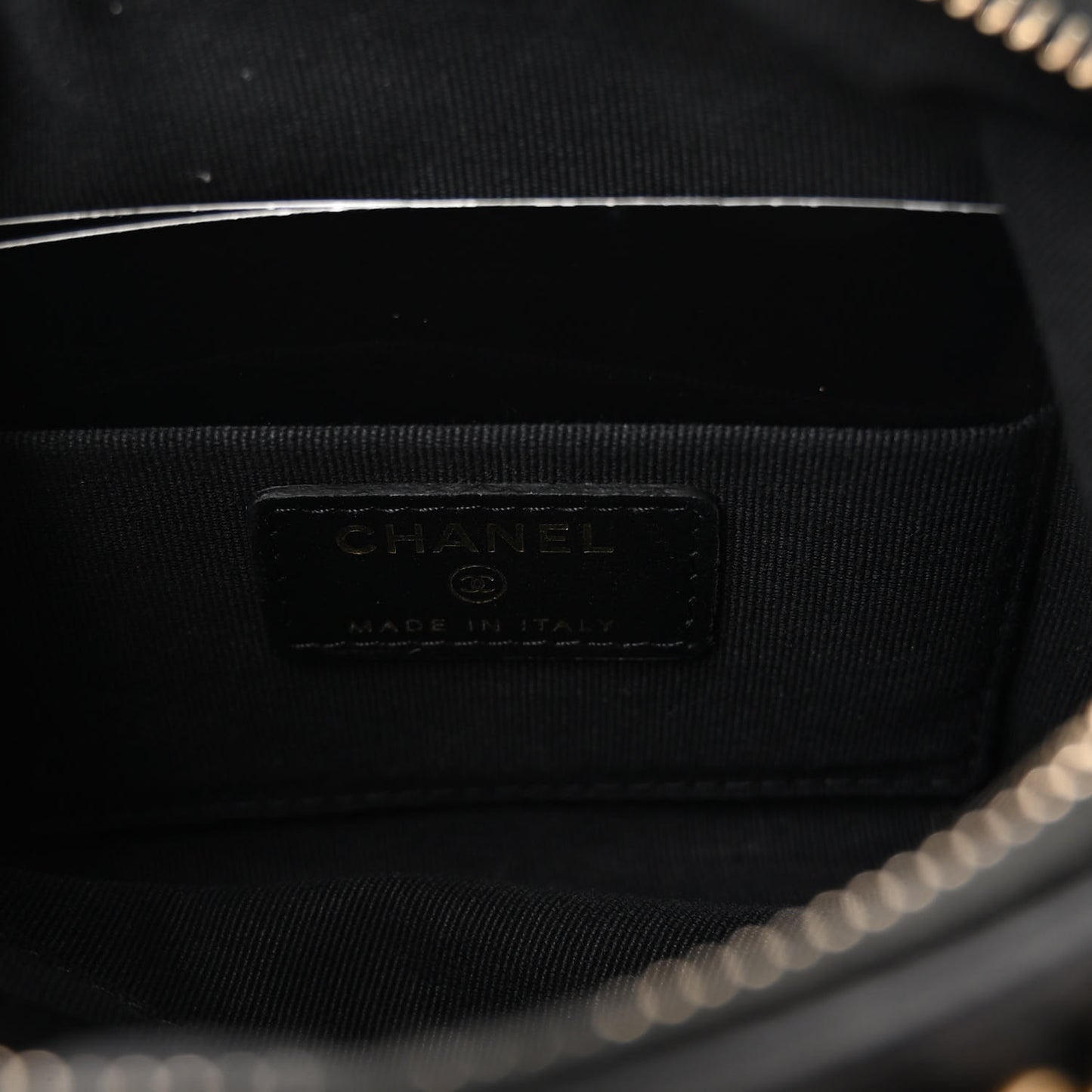 Nylon Grosgrain Quilted Lifestyle Clutch with Chain Black