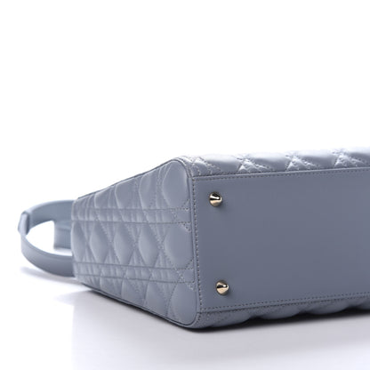 Christian Dior Lambskin Cannage Medium Lady Dior Blue 6 of 12
