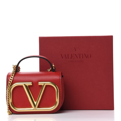 Valentino Garavani Calfskin Mini Supervee Crossbody Bag Rouge Pur 7 of 7