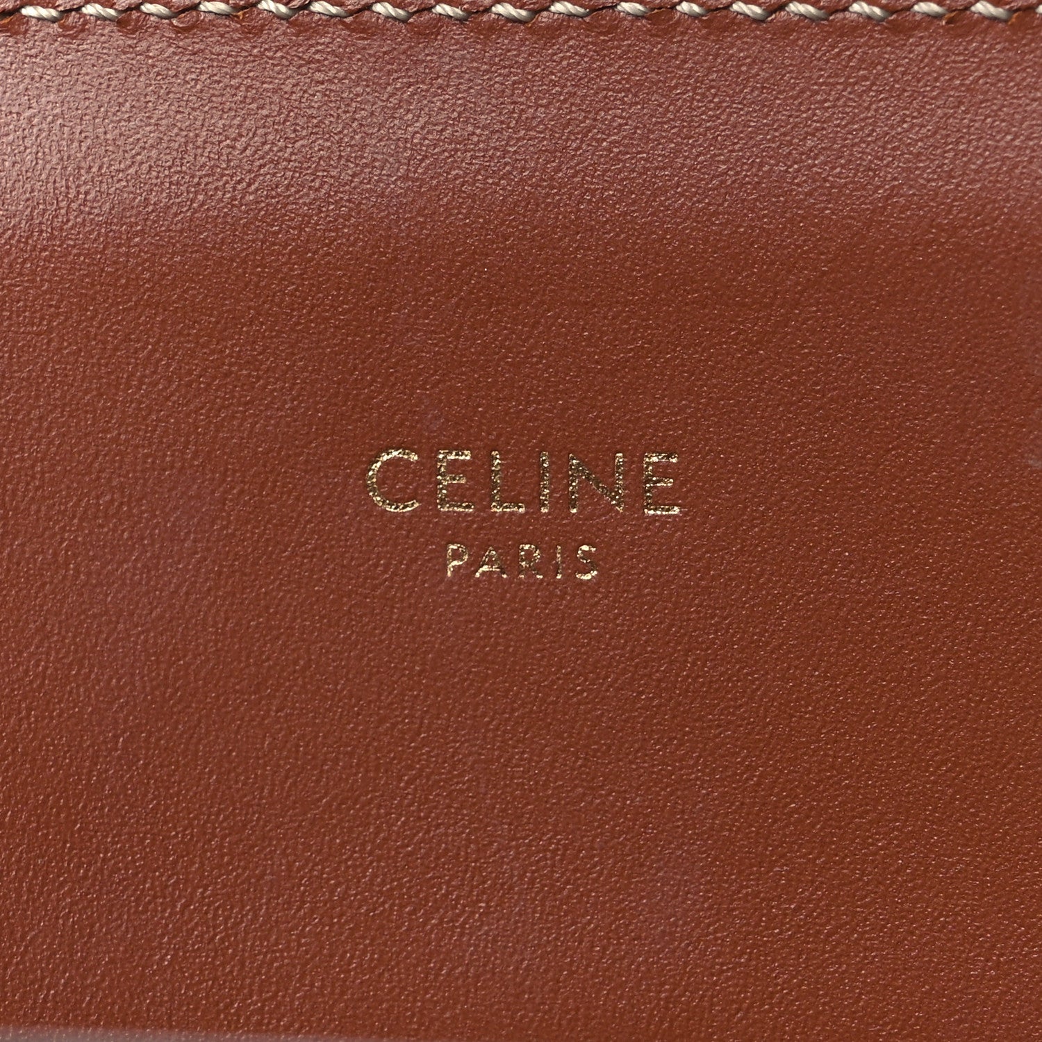 Celine All Over Textile Calfskin Small Vertical Cabas Natural Tan Black 6 of 14