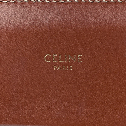 Celine All Over Textile Calfskin Small Vertical Cabas Natural Tan Black 6 of 14