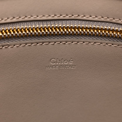 Chloe Shiny Calfskin Suede Medium C Zipped Tote Motty Grey 6 of 10