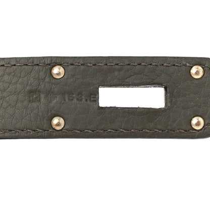 Hermes Taurillon Clemence Jypsiere 34 Vert De Gris 7 of 13