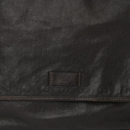 Gucci Guccissima Medium Flap Messenger Bag Chocolate 8 of 11