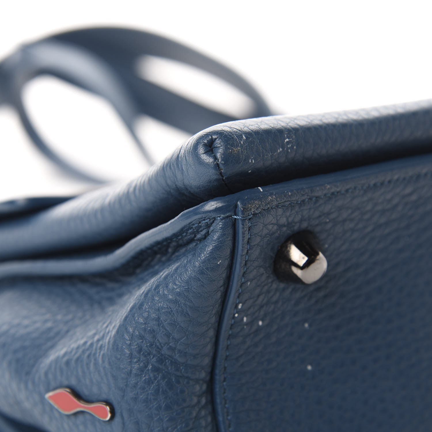 Christian Louboutin Grained Calfskin Passage Messenger Blue 8 of 14