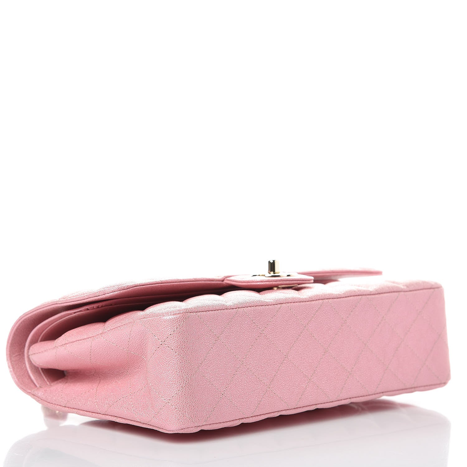 Chanel Iridescent Caviar Quilted Medium Double Flap Rose Pink 4 of 10