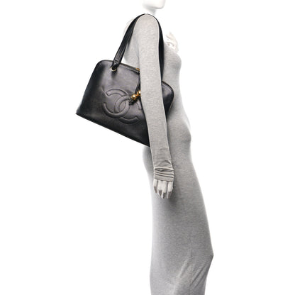 Chanel Caviar Large CC Shoulder Bag Black 2 of 11