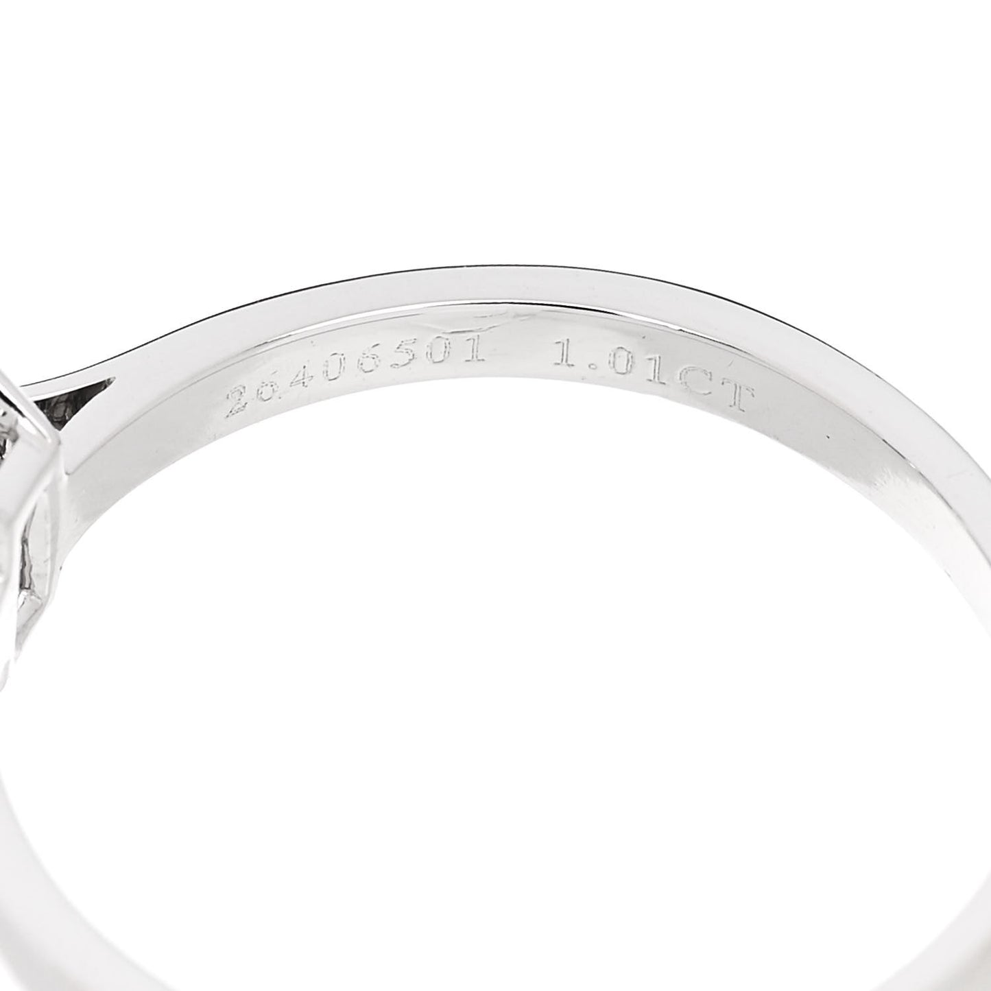 Platinum Diamond 1.01ct Emerald Cut Solitaire Engagement Ring 56 7.75