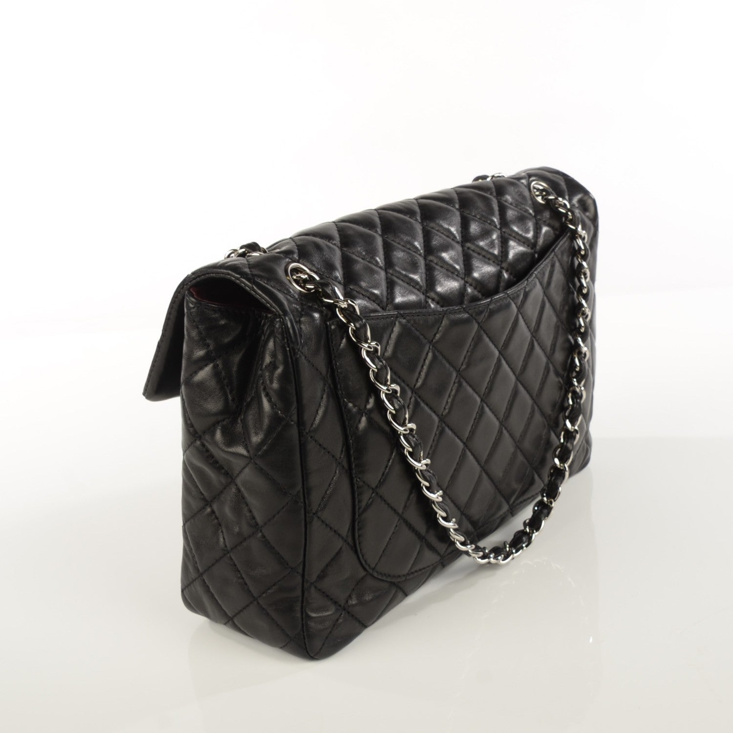 Chanel Lambskin Quilted Maxi Single Flap Black 3 of 9