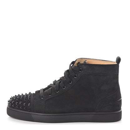 Christian Louboutin Suede Womens Louis Spikes Flat Sneakers 41.5 Black 1 of 7