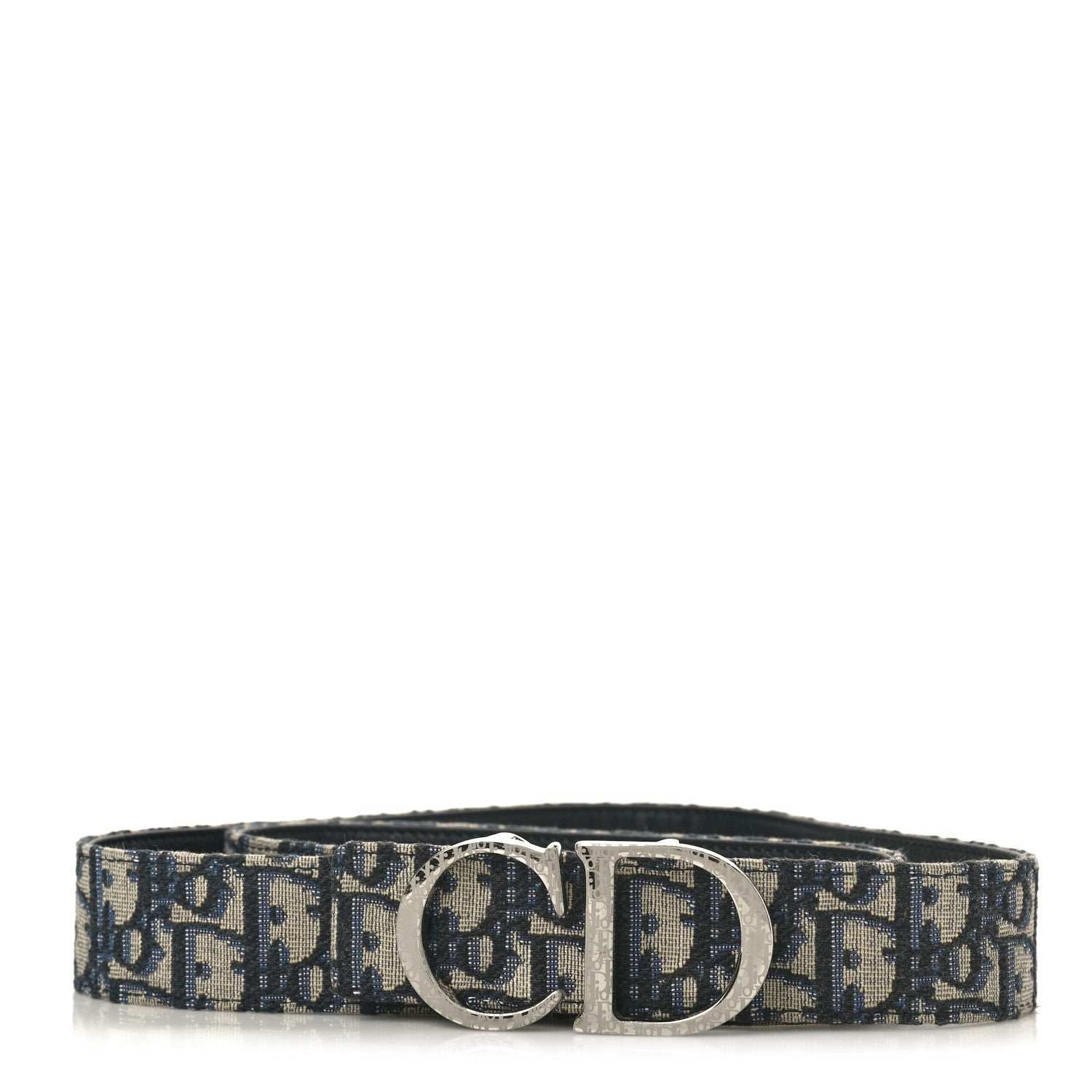 Christian Dior Oblique 30 Montaigne 35mm Belt 85 34 Blue 1 of 4