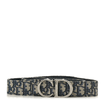 Christian Dior Oblique 30 Montaigne 35mm Belt 85 34 Blue 1 of 4