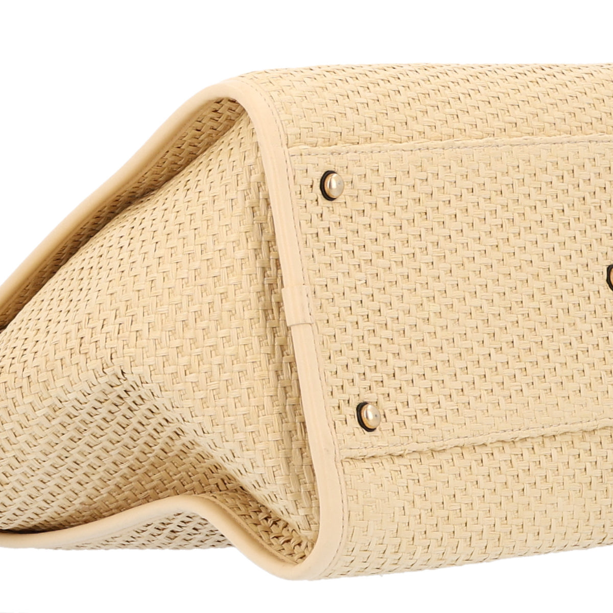 Chanel Straw Raffia Calfskin Chain Medium Deauville Tote Beige Black 8 of 9