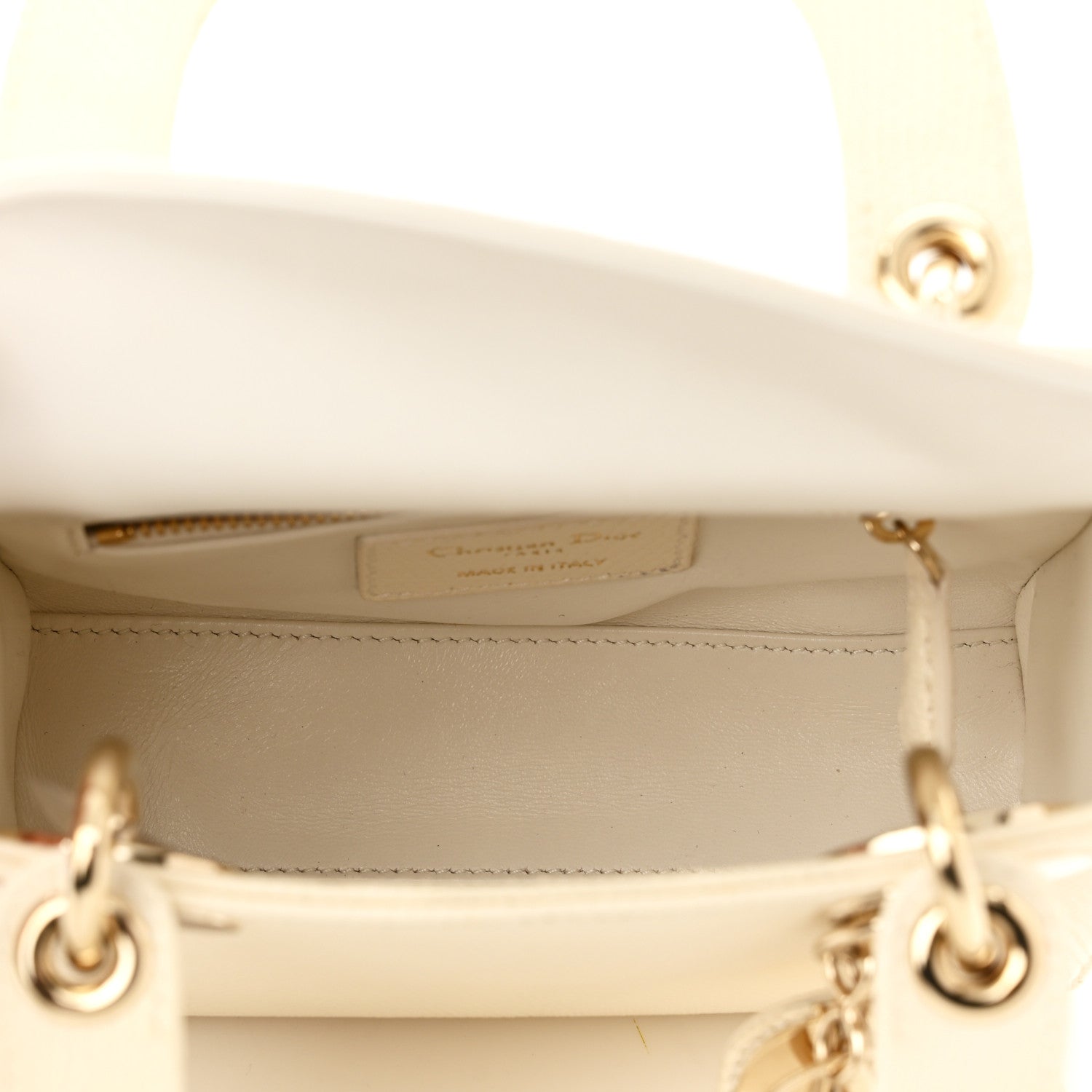 Christian Dior Lizard Mini Lady Dior White 5 of 10