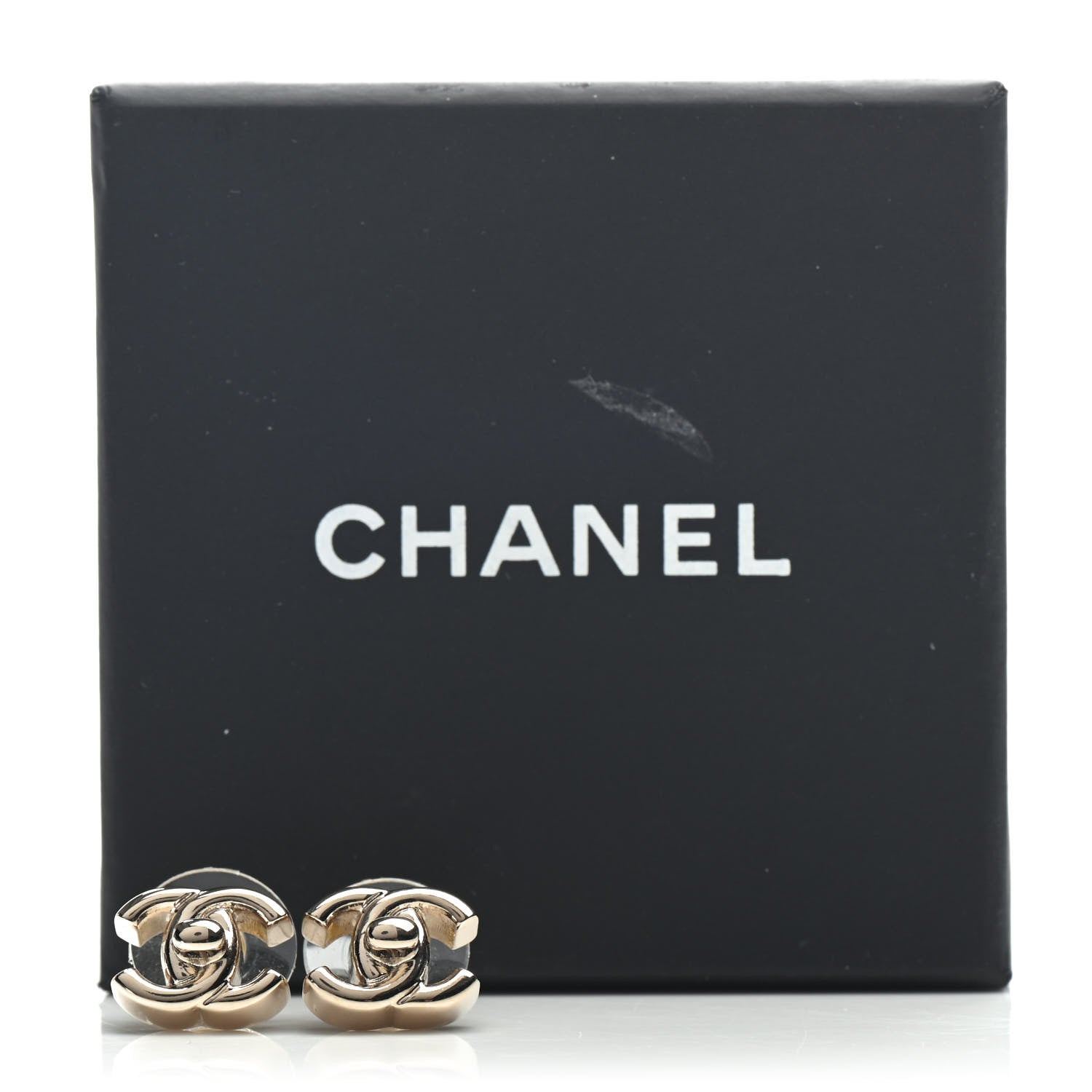 Chanel Metal CC Turnlock Earrings Gold 5 of 5