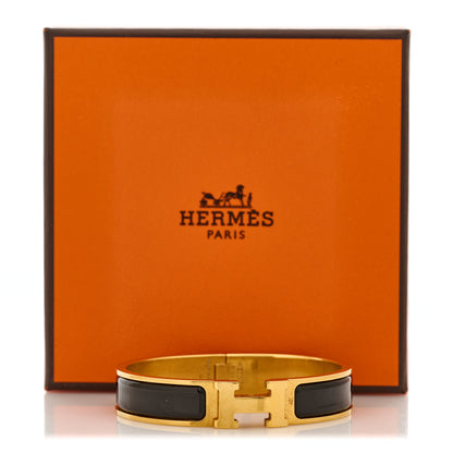 Hermes Enamel Narrow Clic Clac H Bracelet GM Black 5 of 5