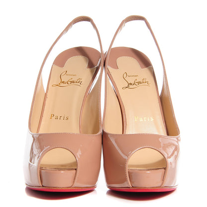 Christian Louboutin Patent Private Number 120 Pumps 39.5 Nude 2 of 7