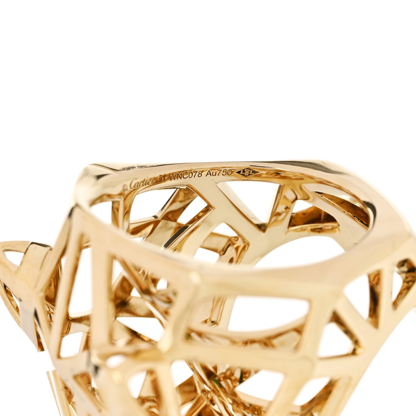 18K Yellow Gold Tsavorite Onyx Panthere De Cartier Ring 51 5.75