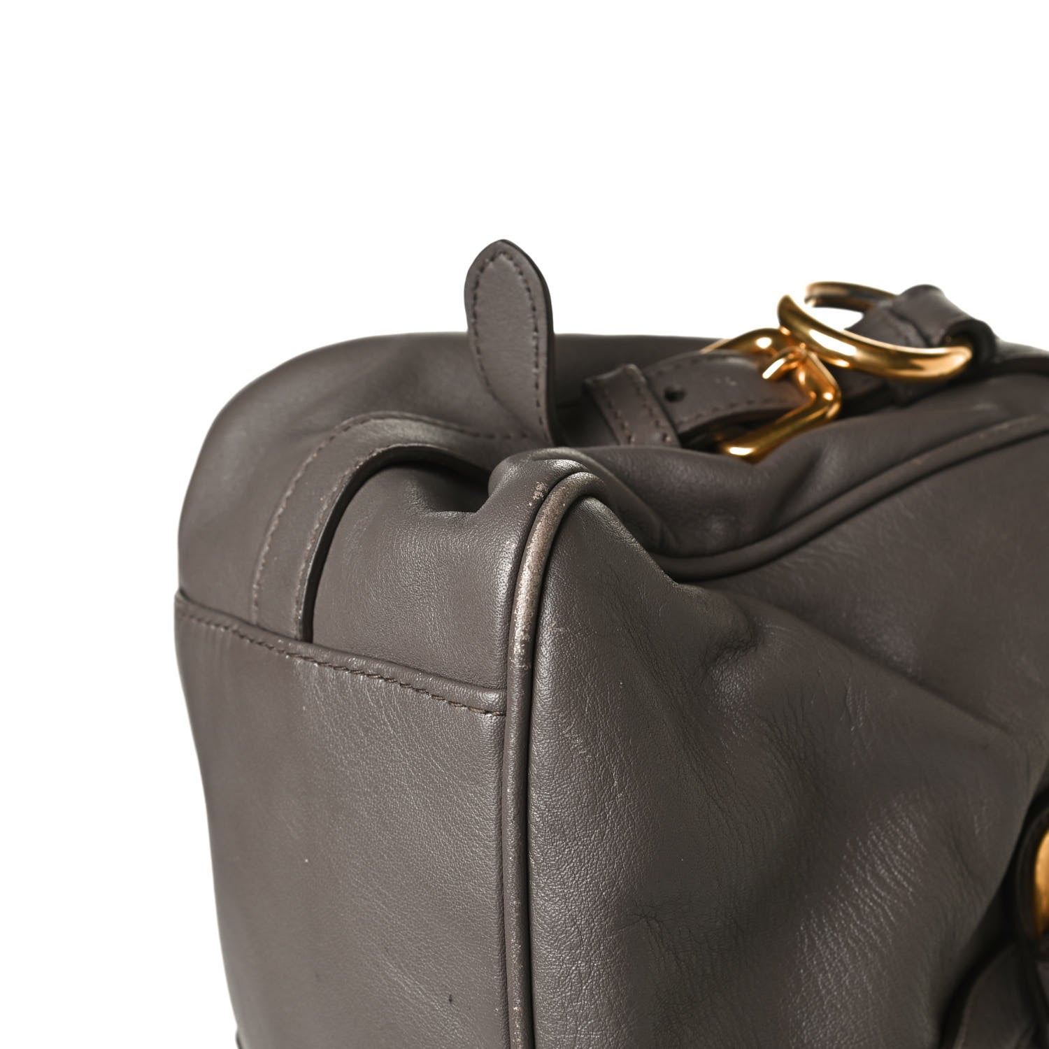 Prada Soft Calf Shopping Satchel Bag Bambu 24 of 27